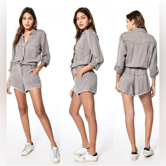 Young Fabulous & Broke River Raw Edge Romper | Small - Picture 1 of 14